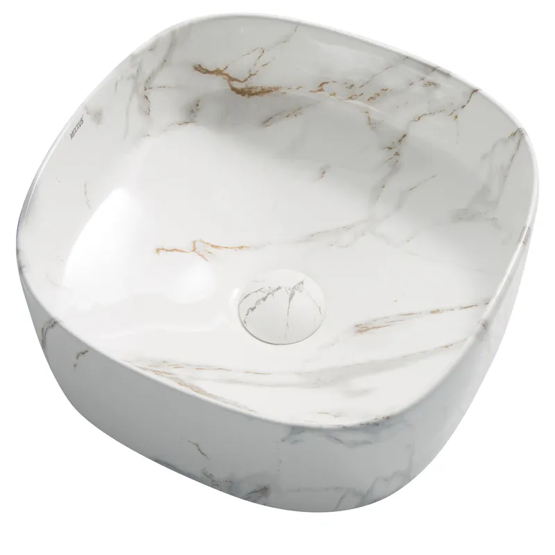 Раковина накладна MIXXUS Premium DIVERSE-0104 MARBLE 370х370х135 мм (MP6537)
