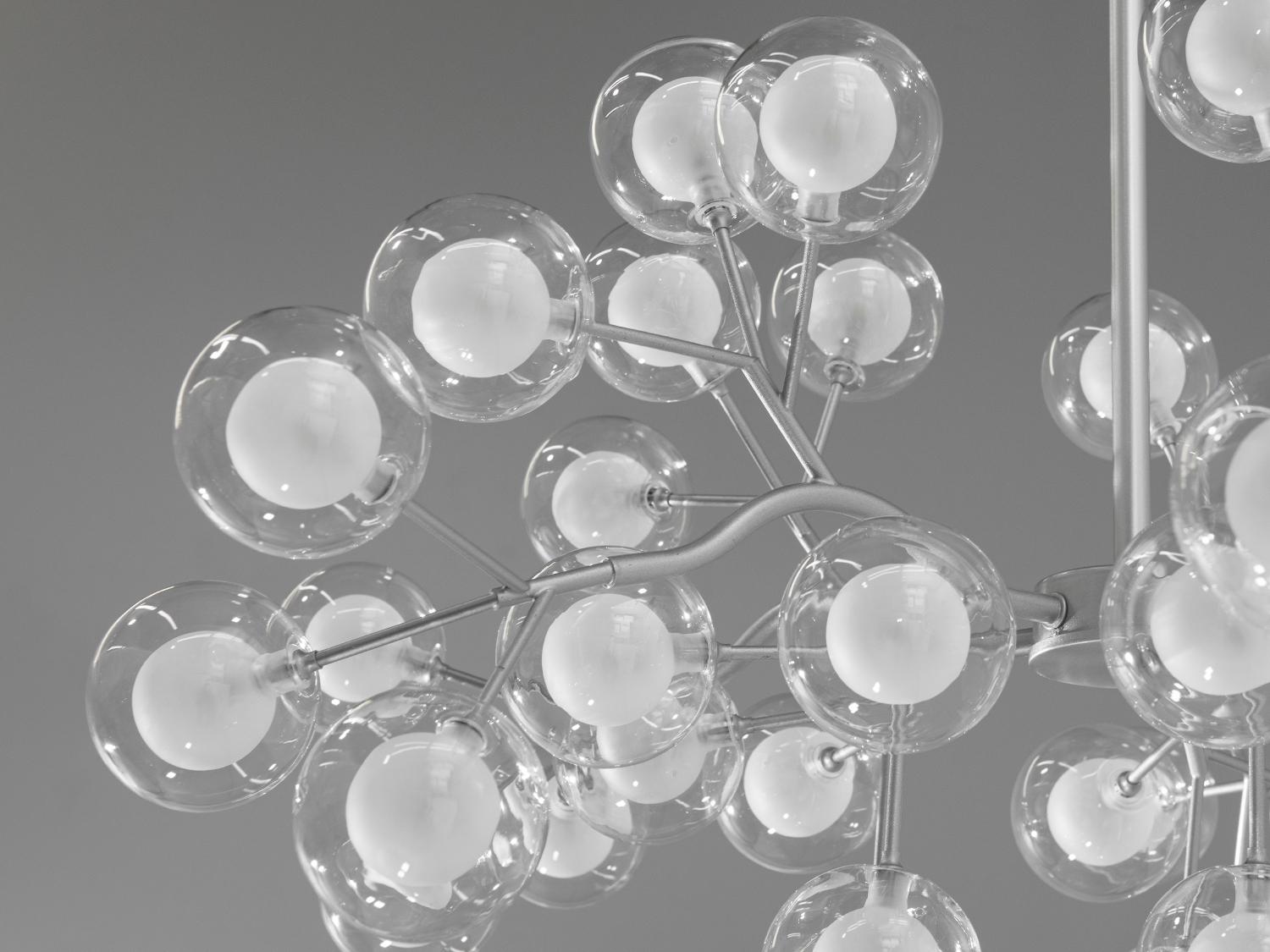 Люстра подвесная Светлячок 45 ламп Хром сатин (886-45B SL) - фото 3 Люстра подвесная Светлячок 45 ламп Хром сатин (886-45B SL) - фото 3