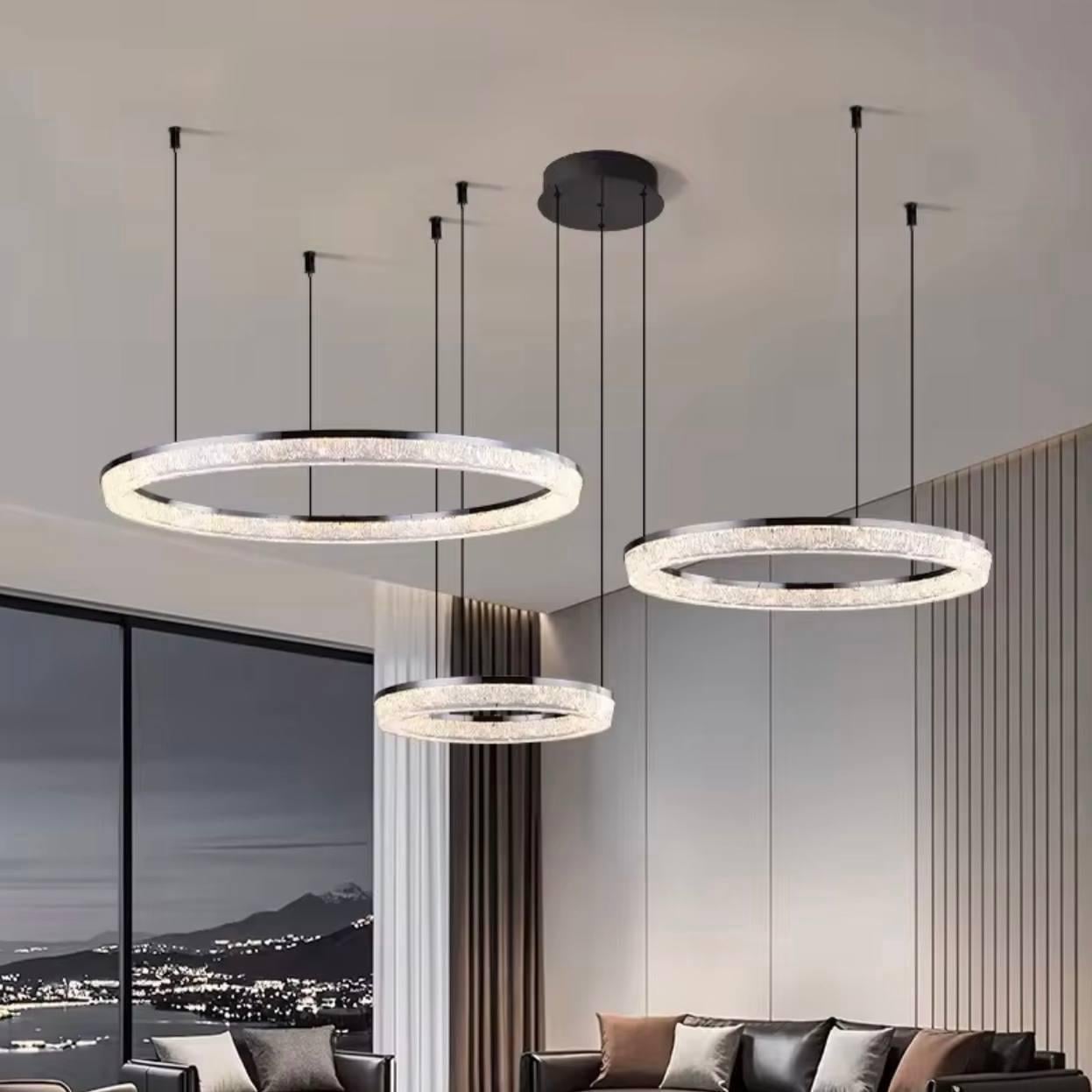 Люстра светодиодная Zilini P8896/80-60-40 250W Черный (33285026)