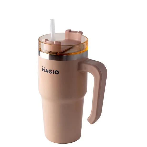 Термокружка Magio MG-1084 с ручкой и соломинкой 600 мл Бледно-розовый (iz16353) Термокружка Magio MG-1084 с ручкой и соломинкой 600 мл Бледно-розовый (iz16353)