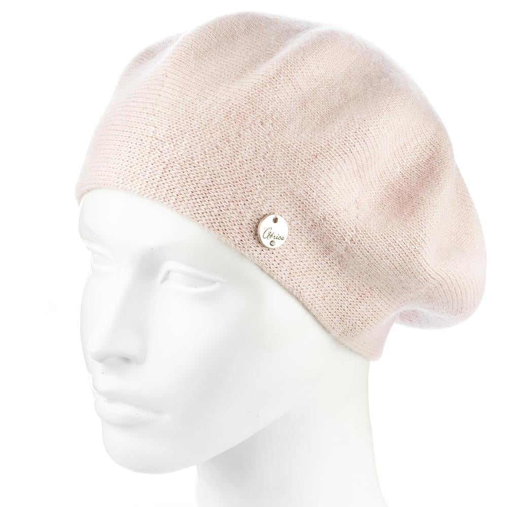 Берет двойной ангоровый Atrics WH927 небольшого объема One Size Светлая пудра (307375)