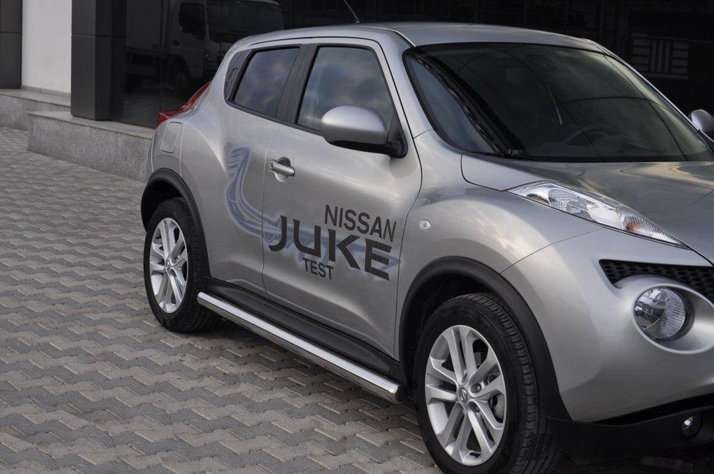 Боковые трубы Ø60 CAN для Nissan Juke 2010-2019 гг. нержавеющая сталь Хром