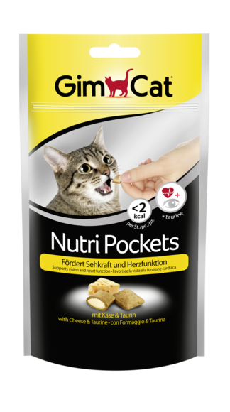 Лакомство для кошек Gimcat Nutri Pockets с сыром и таурином 60 г (1233224229)
