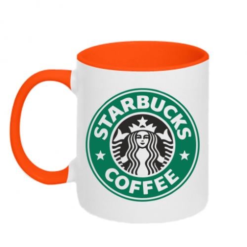 Чашка двухцветная Starbucks 320 мл Оранжевый с белым (390994-36-45163)