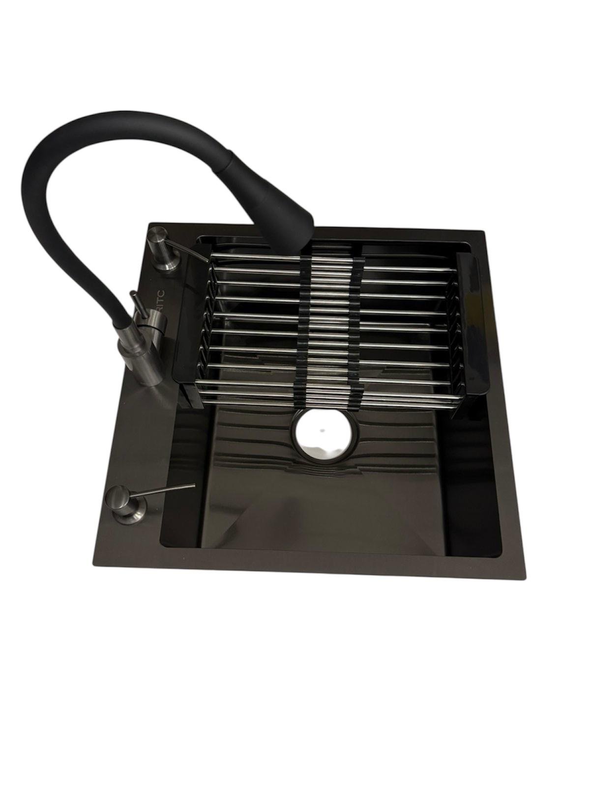 Мийка кухонна Britc 5050 PVD і змішувач з нержавіючої сталі Мийка кухонна Britc 5050 PVD і змішувач з нержавіючої сталі