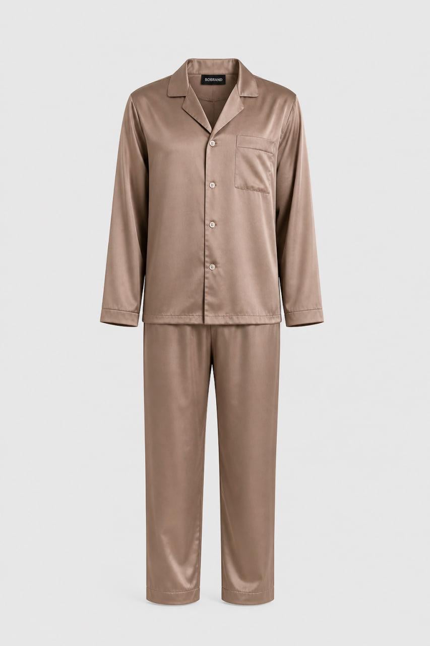Піжама чоловіча шовкова BO.Brand 2XL Salted Сaramel (33429)