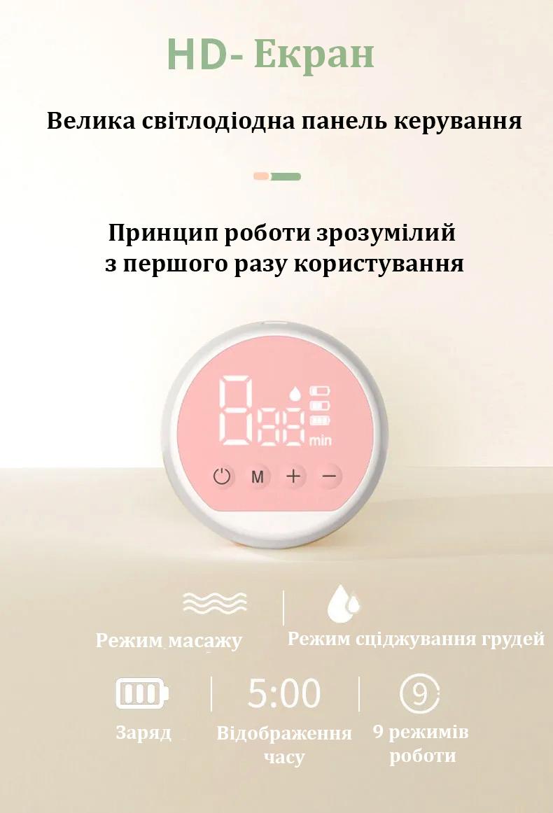 Молокоотсос Dr.Isla ультратихий с функцией массажа и стимуляцией лактации Розовый (15151610) - фото 13 Молокоотсос Dr.Isla ультратихий с функцией массажа и стимуляцией лактации Розовый (15151610) - фото 13