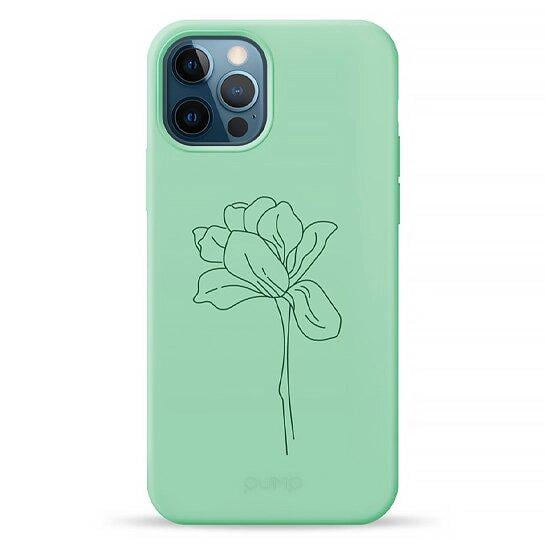 Чохол Pump Silicone Minimalistic Case для iPhone 12/12 Pro Bloom Flower З малюнком Зелений