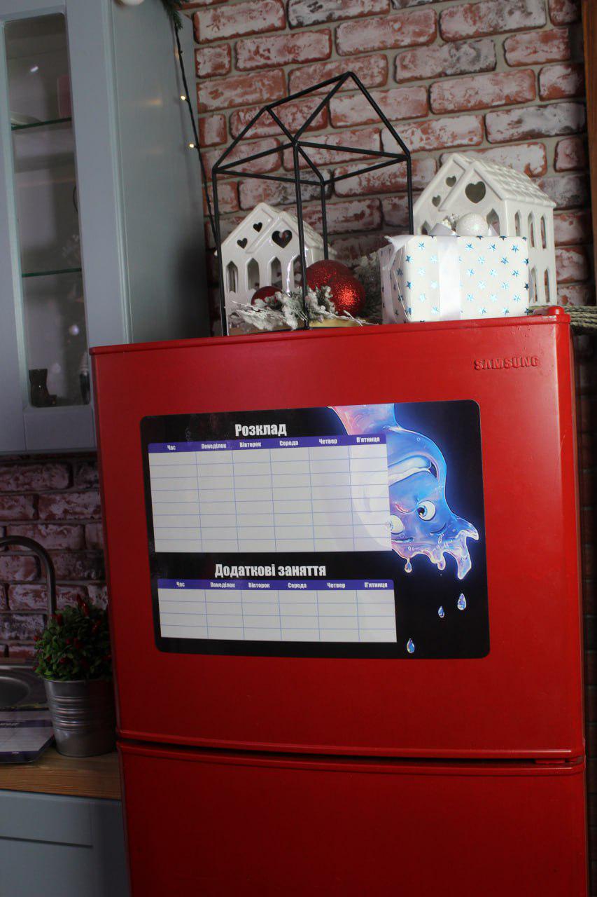 Планер магнитный Расписание уроков и кружки А3 Водичка с маркером (27415069) - фото 5 Планер магнитный Расписание уроков и кружки А3 Водичка с маркером (27415069) - фото 5