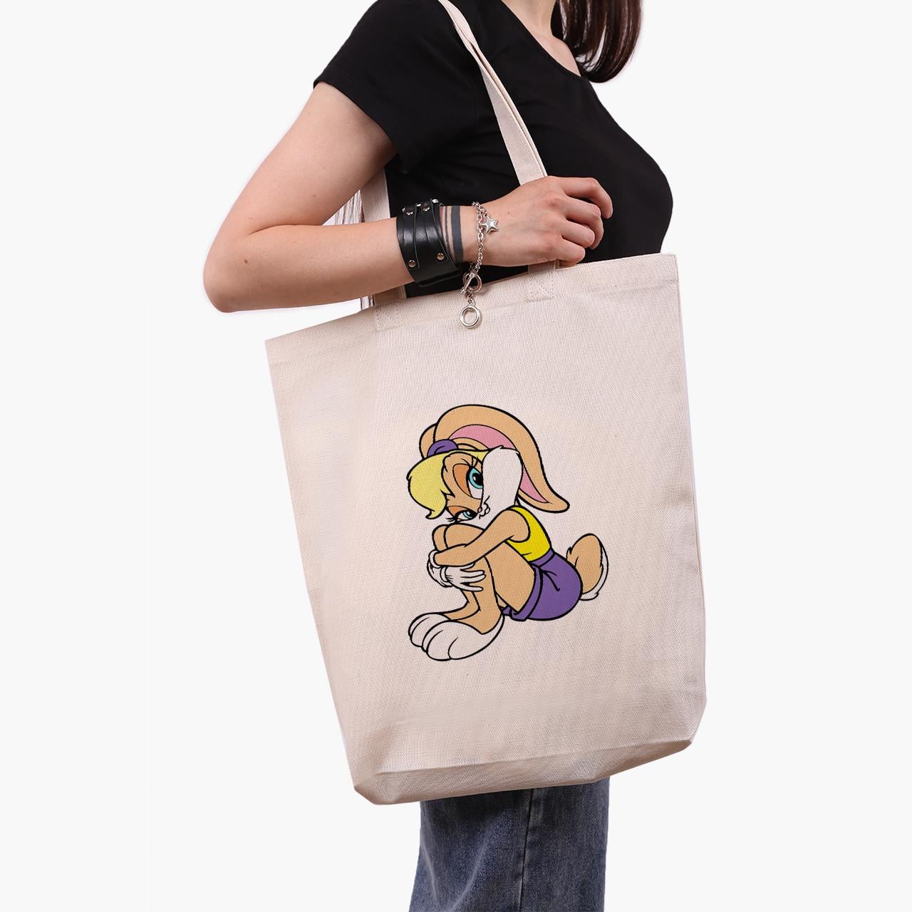 Эко сумка шоппер Lola Bunny Looney Tunes 41x39x8 см Бежевый (9227-2885-WTD)