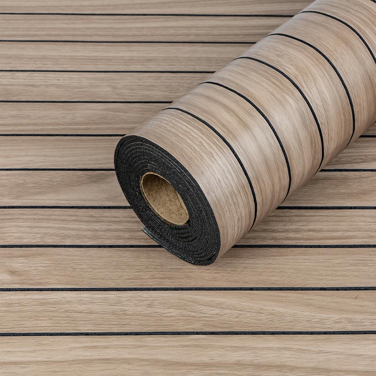 Покрытие виниловое самоклеящееся 3D-рейки Тик ореховый 600х2900х3 мм (SW-00002906)