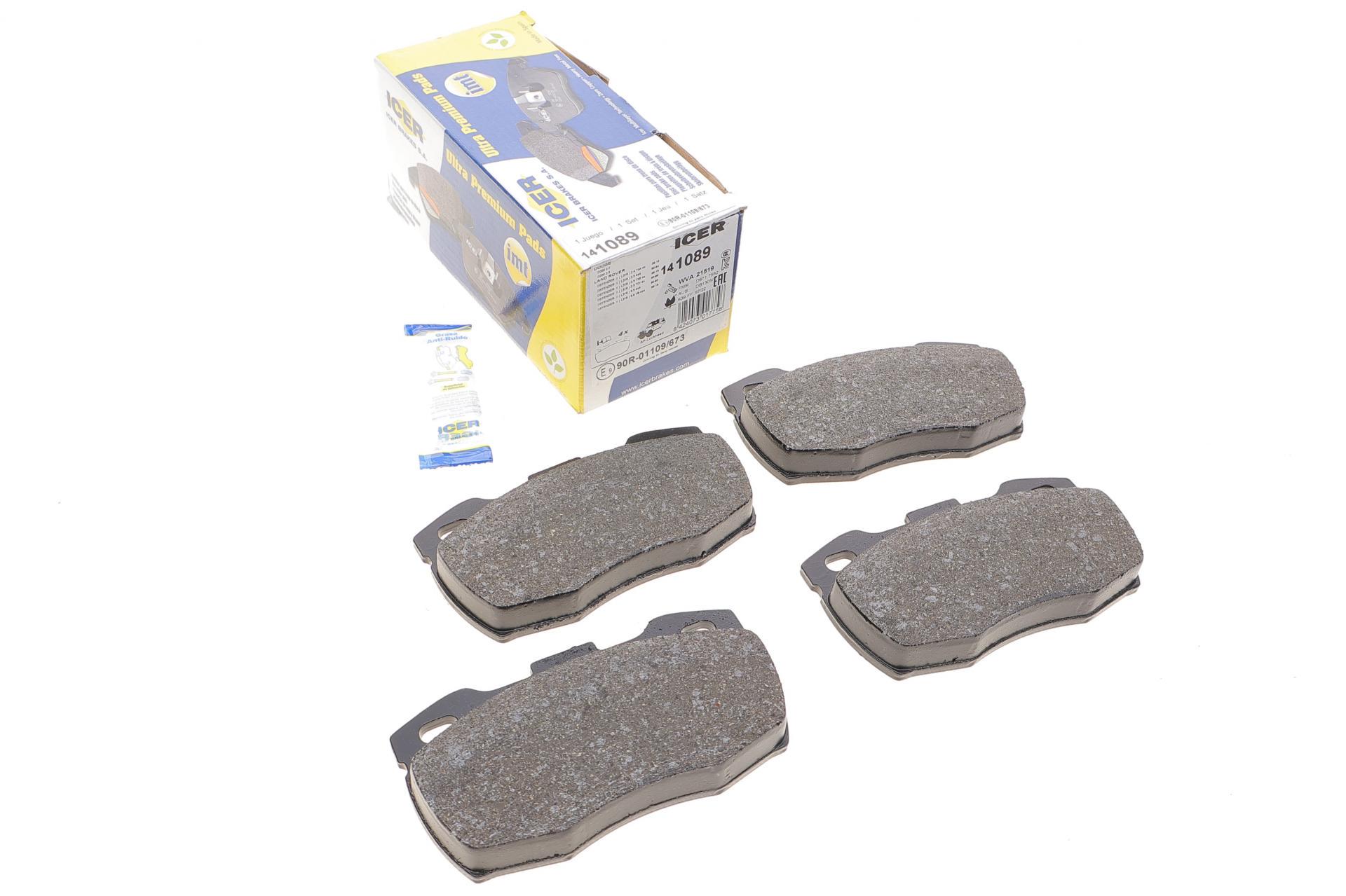 Колодки тормозные передние ICER Land Rover Defender II/Dodge D200 90-16 (141089 ICER)