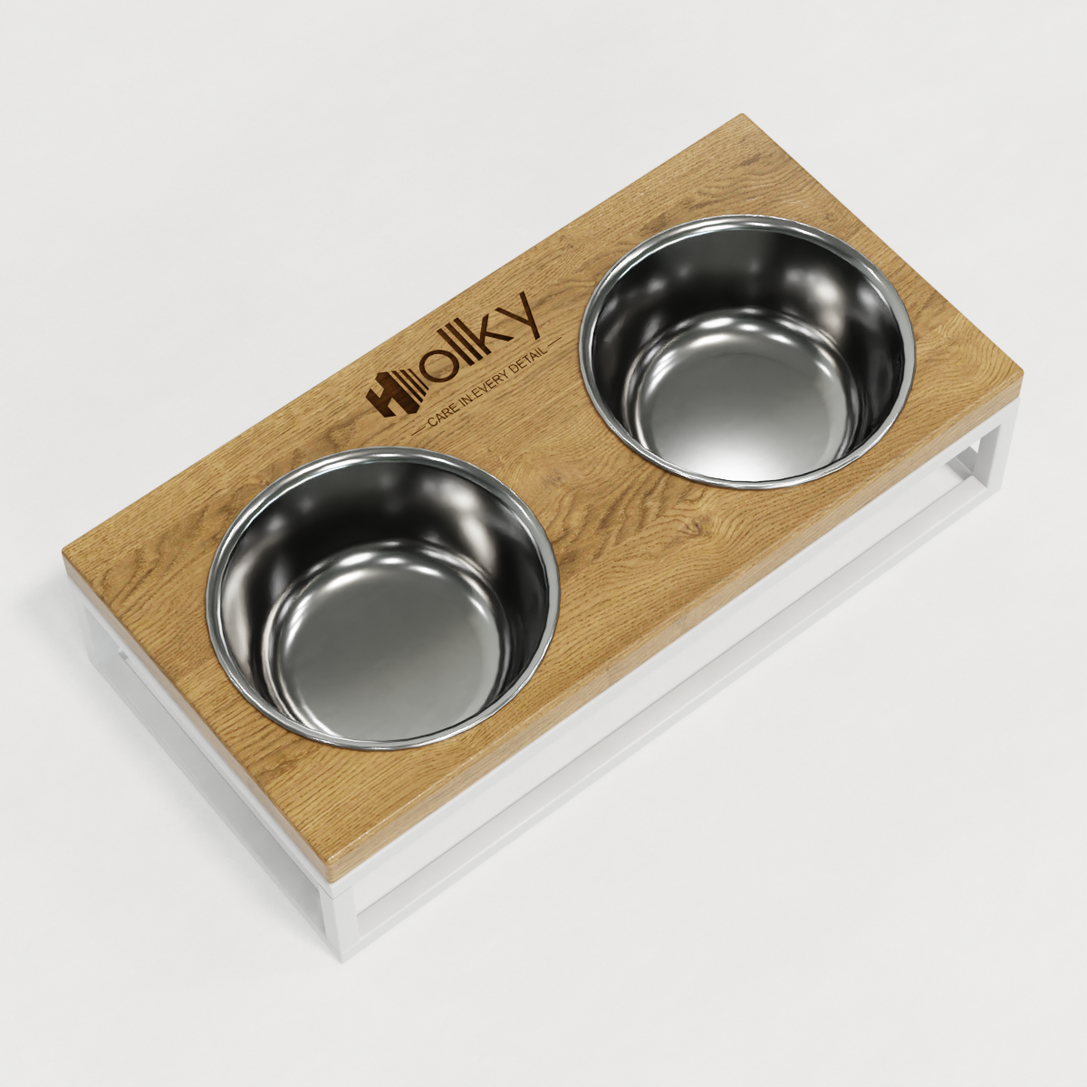 Миски на подставке для маленьких собак и котов Hollky Base S 2х0,45 л (BS-36187-WHNT) - фото 9