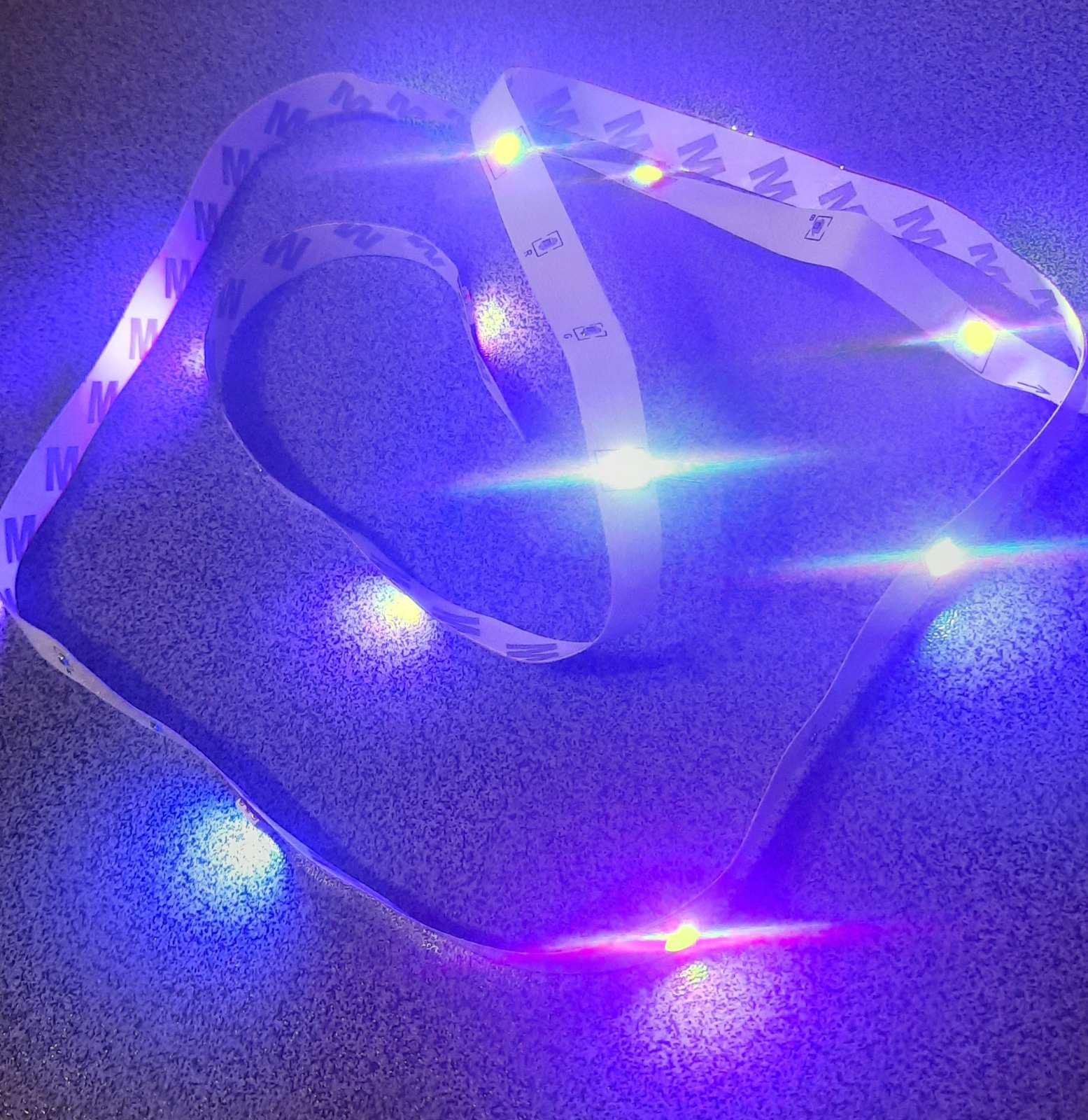 Стрічка світлодіодна для декору USB DC5V 1 м Різнокольоровий (3Key-1M) - фото 5