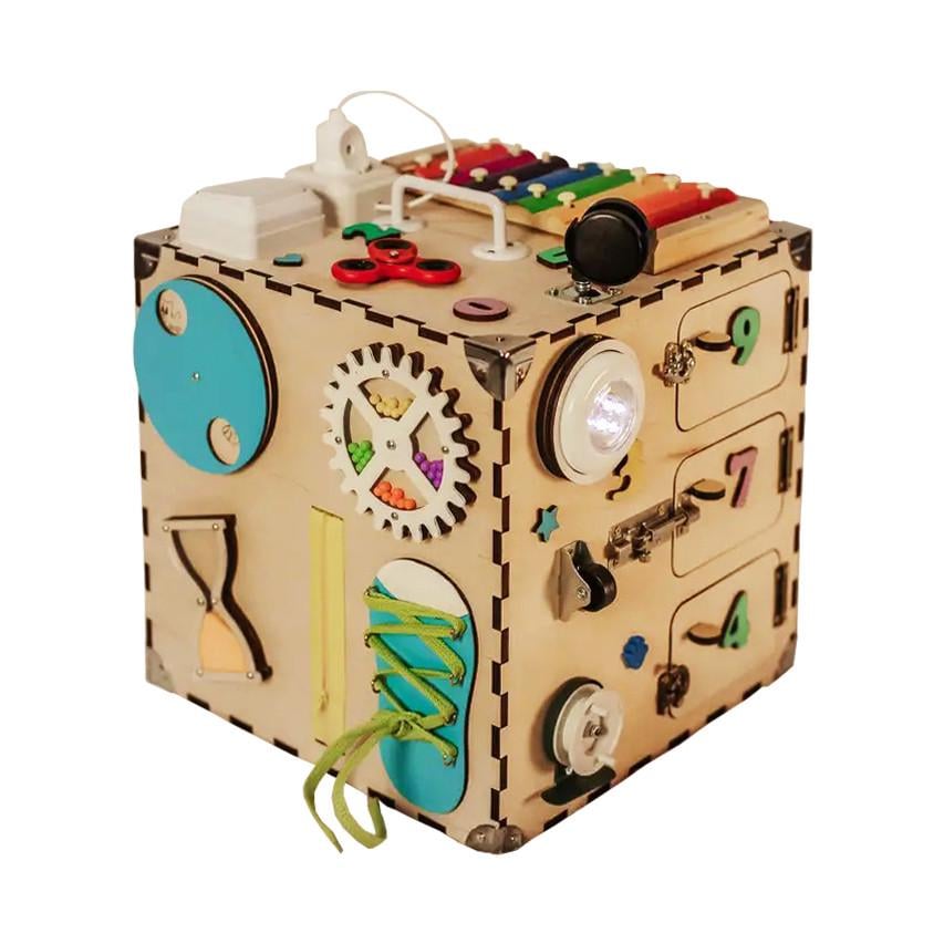 Игрушка детская деревянная Temple Group TG200126 Бизикуб 30х30х30 см