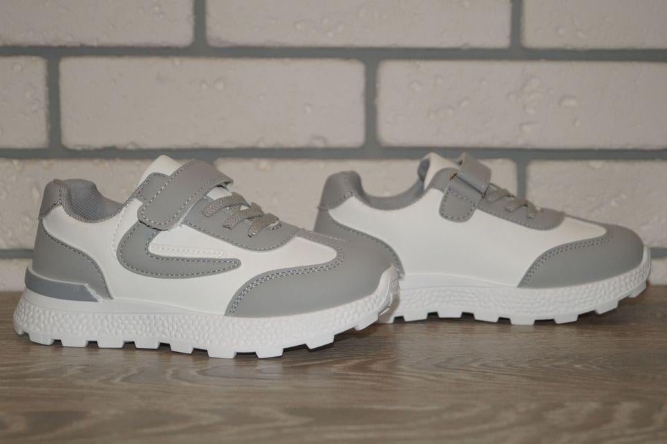 Кросівки демісезонні дитячі XIFA р. 35 20 см Біло-сірий (31503-35) - фото 6