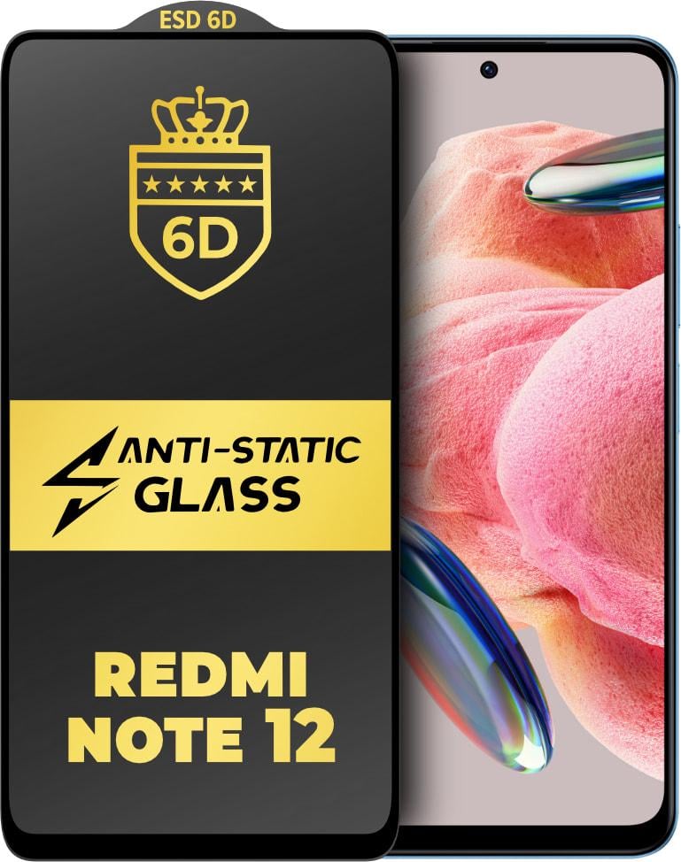 Скло захисне 6D Anti-Static Xiaomi Redmi Note 12 Glass Shield (33237)