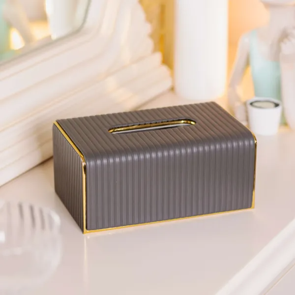 Серветниця з екошкіри 20х13х9 см Сірий - фото 5 Серветниця з екошкіри 20х13х9 см Сірий - фото 5