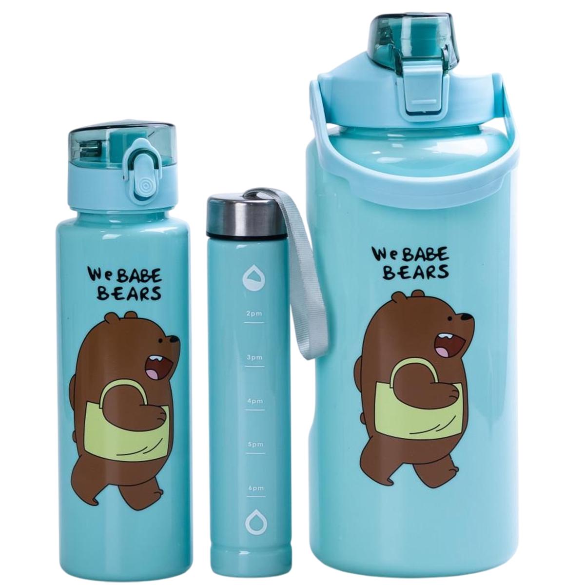 Набор бутылок для воды Мишка 300/700/2000 мл Мятный (HPZSB120014M) Набор бутылок для воды Мишка 300/700/2000 мл Мятный (HPZSB120014M)