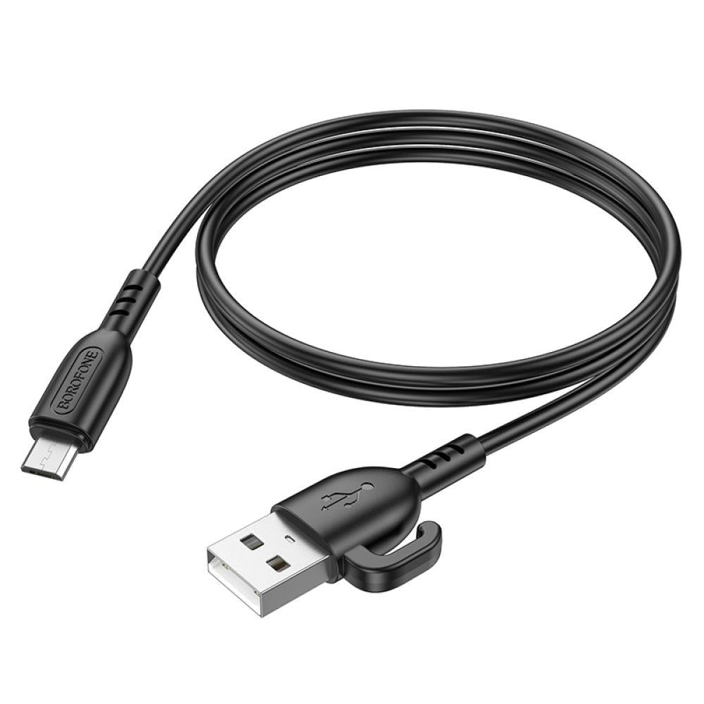 Кабель для зарядки Borofone BX91 USB/MicroUSB 2,4A 1 м Черный (3182) Кабель для зарядки Borofone BX91 USB/MicroUSB 2,4A 1 м Черный (3182)