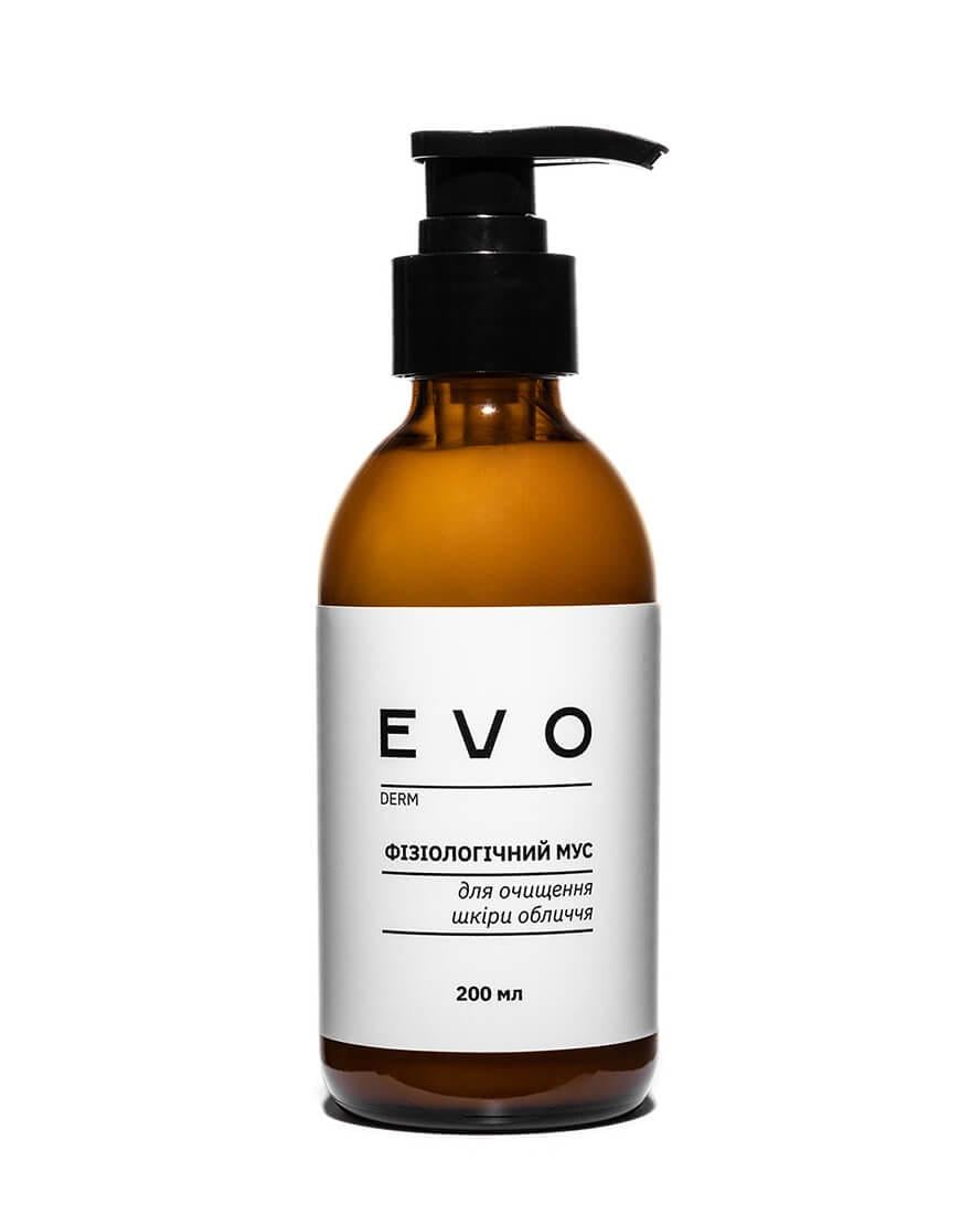 Фізіологічний мус для очищення шкіри обличчя EVO DERM 200 мл