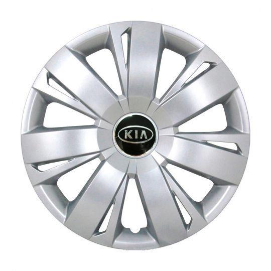 Автомобильные колпаки SKS 411 R16 с логотипом Kia 4 шт. Серебристый Автомобильные колпаки SKS 411 R16 с логотипом Kia 4 шт. Серебристый