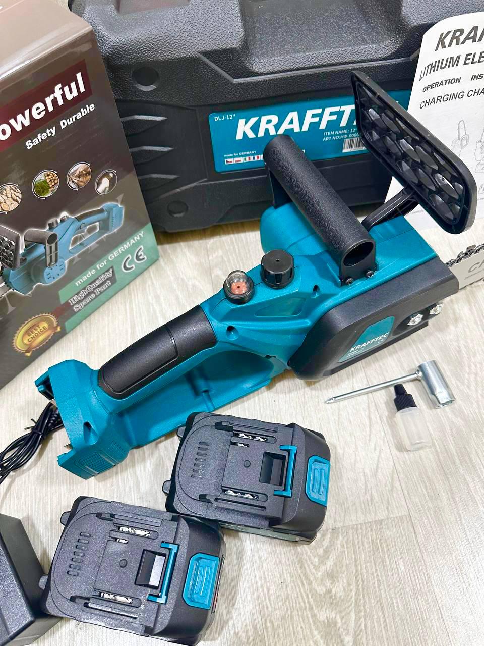 Пила ланцюгова міні акумуляторна Krafftec KT/BCHS 52В 6Ач в кейсі (27369488) - фото 2