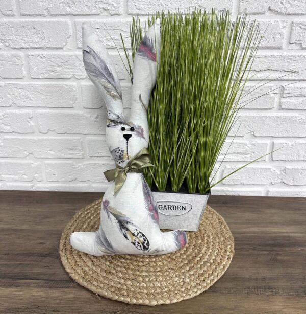 Кролик пасхальный Comfort Home Feathers grey 45 см