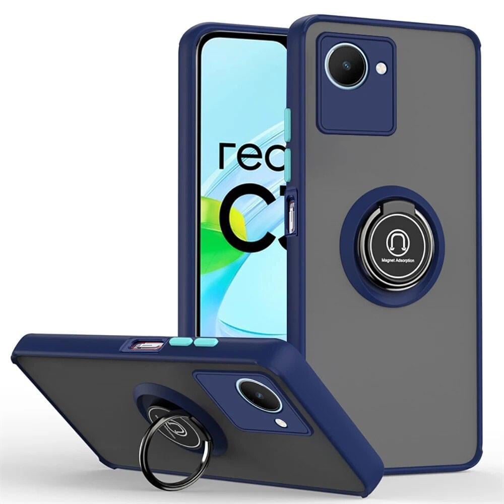 Защитный чехол MatteLuxe Realme C30s (с кольцом) Blue (34082-28)