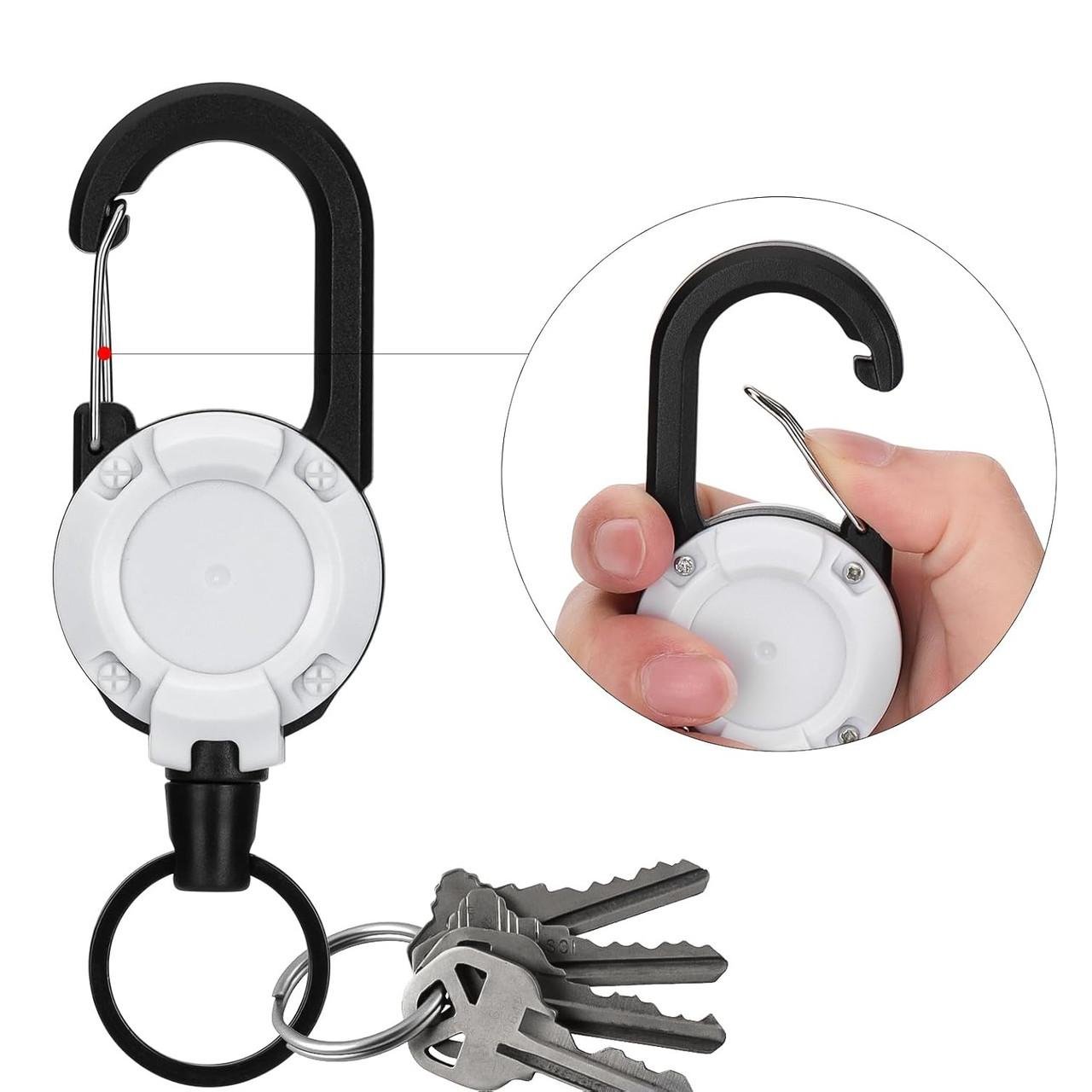 Карабін висувний з тросом 60 см Білий (2448364346) - фото 2 Карабін висувний з тросом 60 см Білий (2448364346) - фото 2