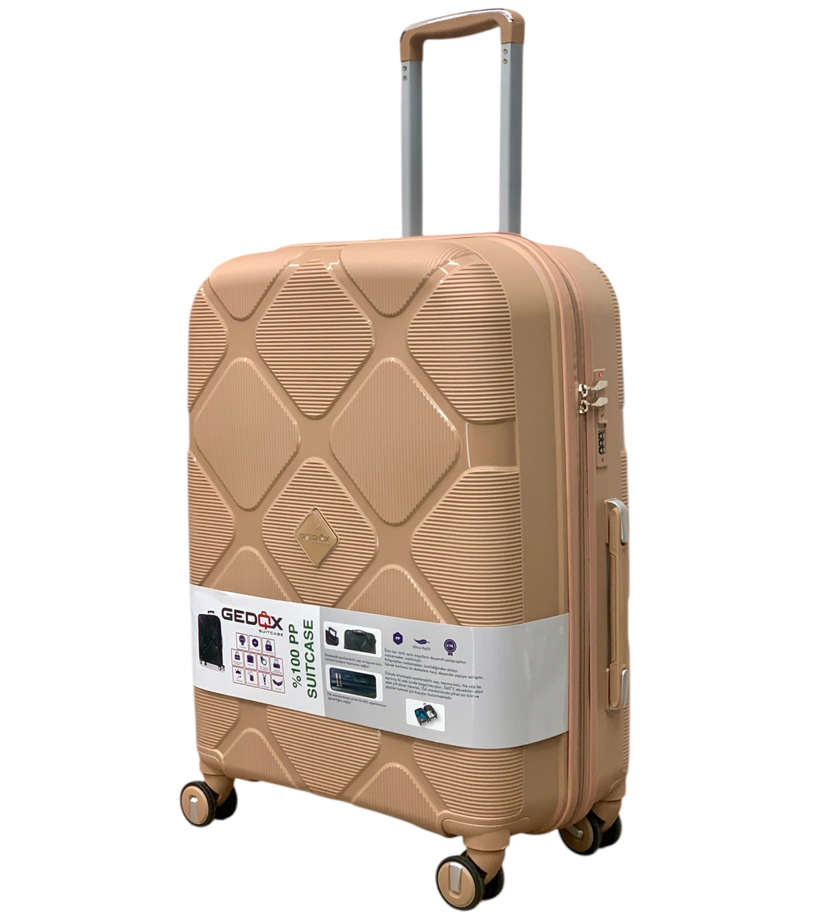 Валіза Gedox PP013-L поліпропілен на 4-х подвійних колесах велика L 120 л - фото 1 Валіза Gedox PP013-L поліпропілен на 4-х подвійних колесах велика L 120 л - фото 1