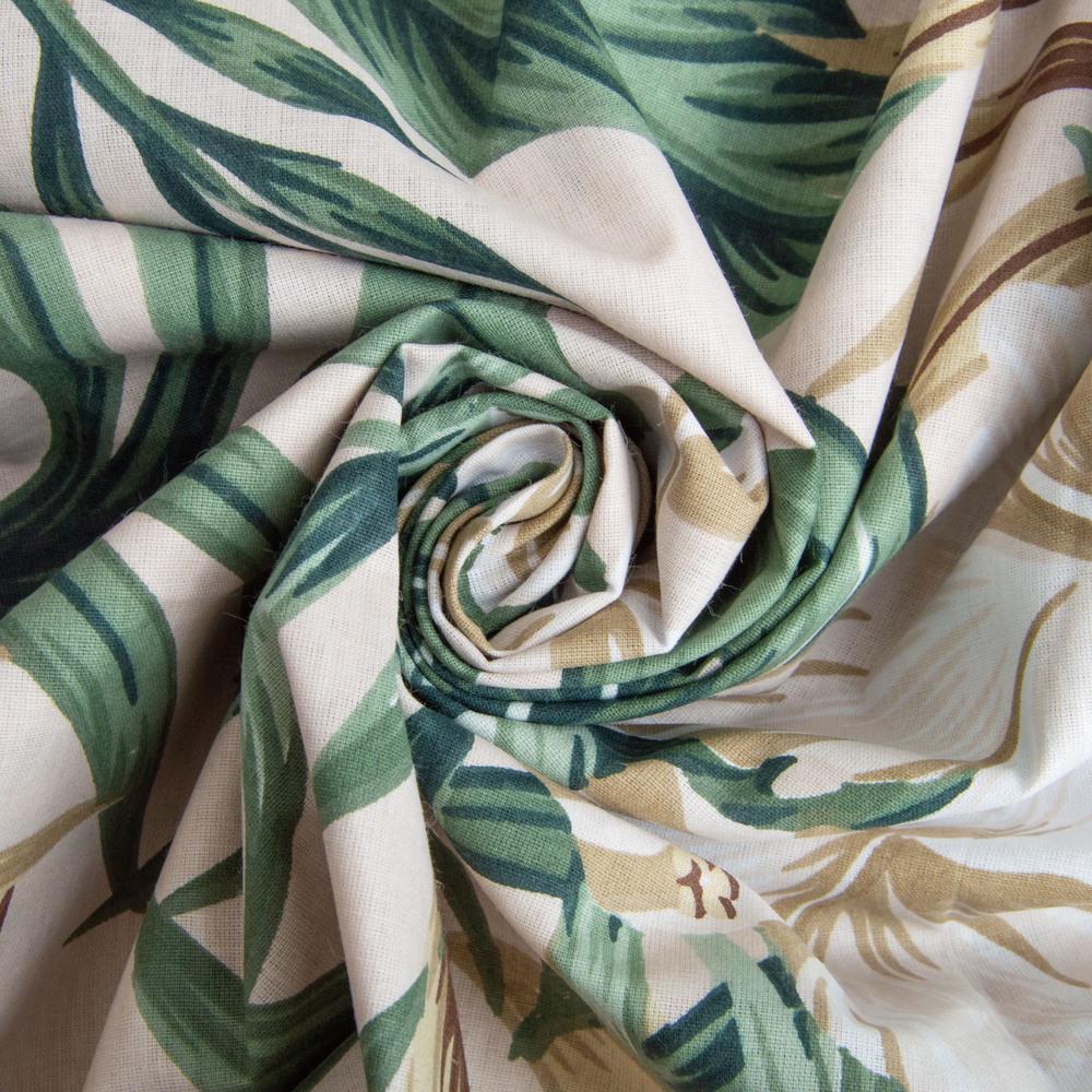 Ткань бязь ранфорс для постельного белья M 11038/2 монстера 130 гр/м2 240 см (26167)