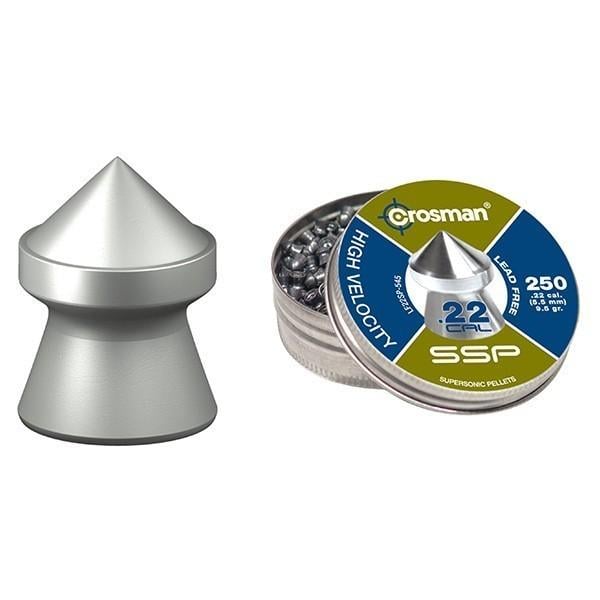 Кульки для пневматичної зброї Crosman Lead free Super Point 0,61 г калібр 22 250 шт. (27616627)