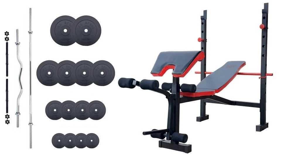 Скамейка для жима ReadMeBlack с 4 грифами/100 кг дисков RN-Sport (2522948958_n-spo_2)