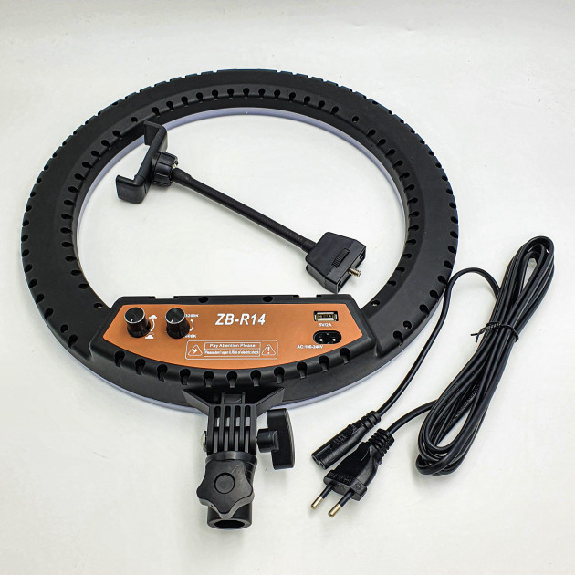 Кільцева LED лампа XPRO Live Light AV350 R14 35 см з тримачем для телефону і пультом - фото 2