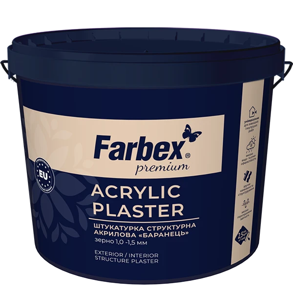 Штукатурка структурна акрилова Farbex Баранець база C 25 кг (2792906344)
