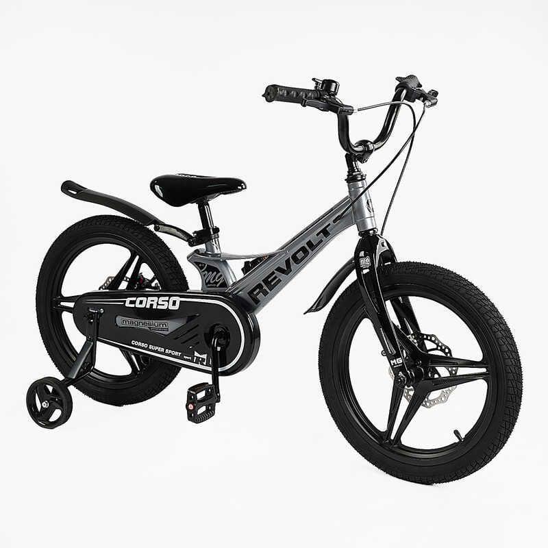 Велосипед дитячий Corso Connect 18" магнієва рама/литі диски Gray (162279)