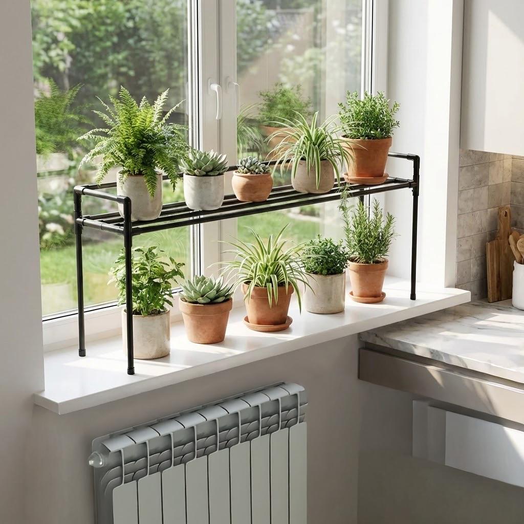 Подставка для цветов на подоконник Lucia Black (16911779) - фото 2 Подставка для цветов на подоконник Lucia Black (16911779) - фото 2