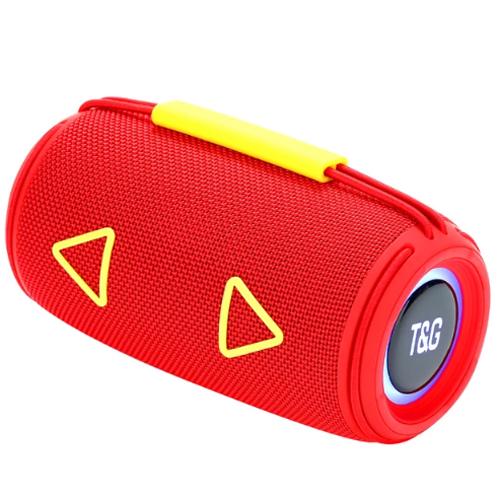 Портативна колонка TG657 Bluetooth 1500 mAh з RGB підсвічуванням Red (593986)
