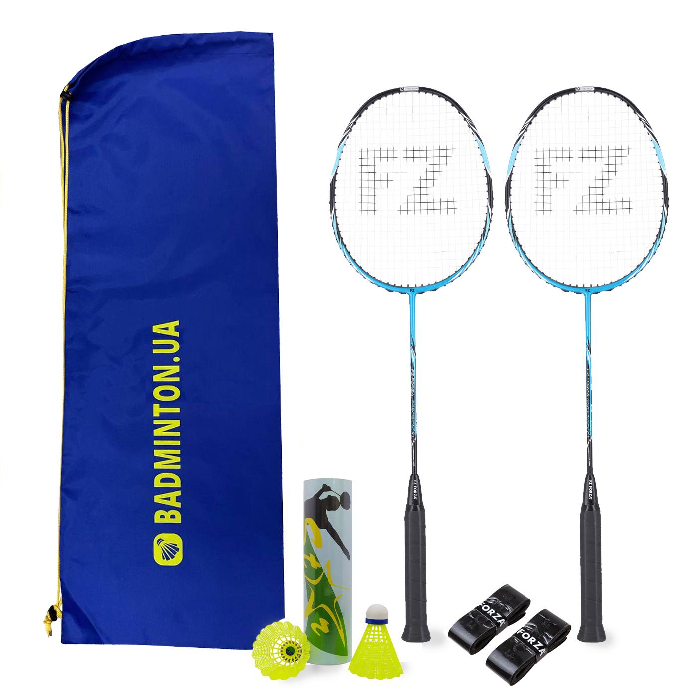 Набор для бадминтона FZ Forza Premium 2 ракетки/6 пластиковых воланов/2 намотки/1 чехол (FZPRSTP)