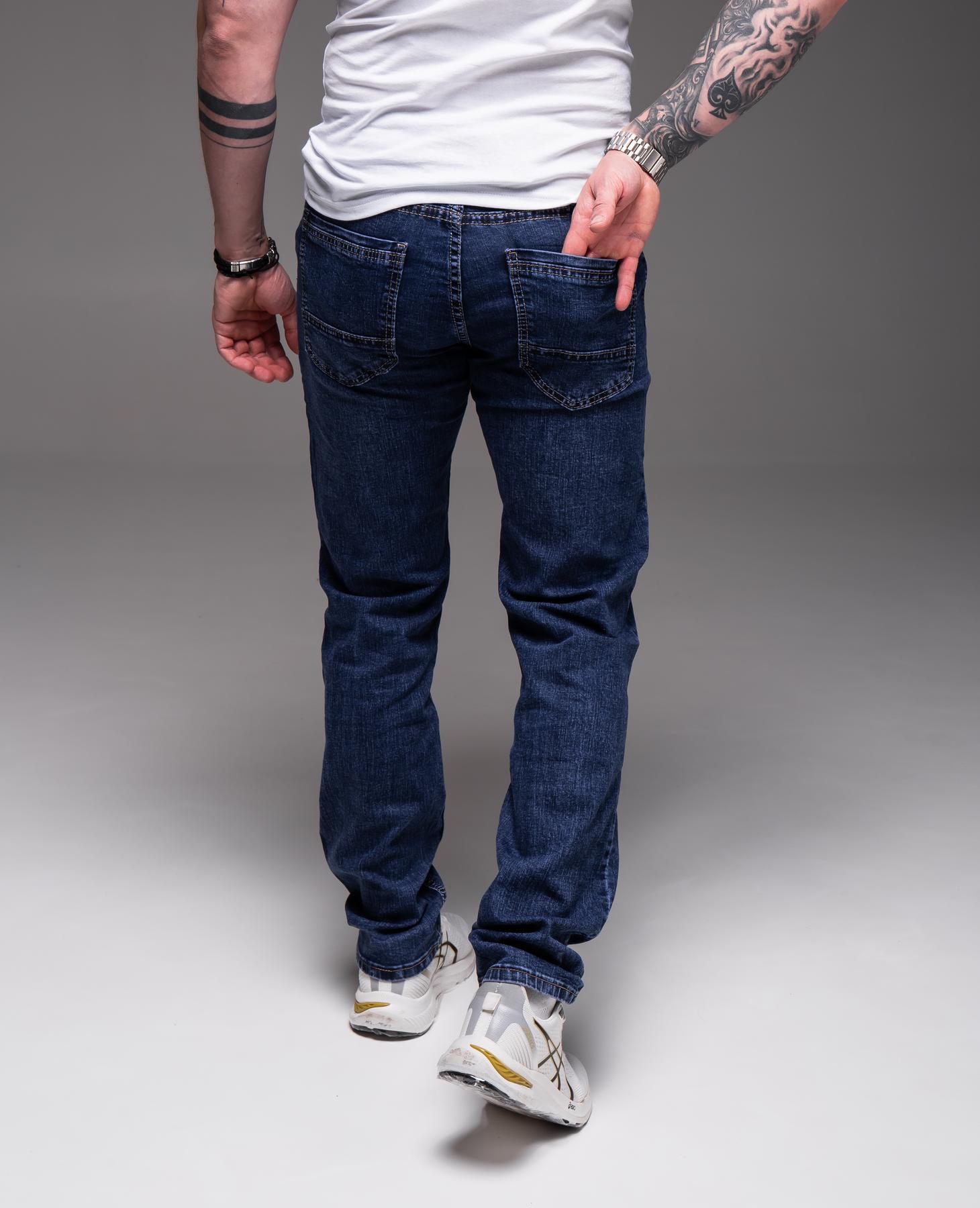 Джинсы мужские WG прямого кроя р. 34 Темно-синий (2373/5) - фото 2 Джинсы мужские WG прямого кроя р. 34 Темно-синий (2373/5) - фото 2