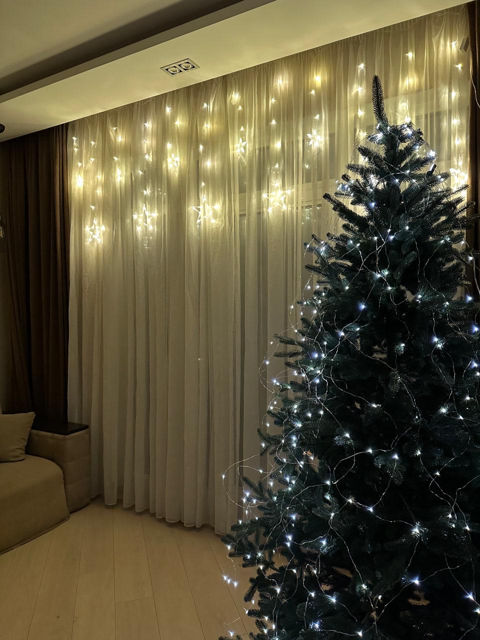 Гірлянда Зірки 12 зірок 3 м Білий теплий (909090) - фото 6 Гірлянда Зірки 12 зірок 3 м Білий теплий (909090) - фото 6