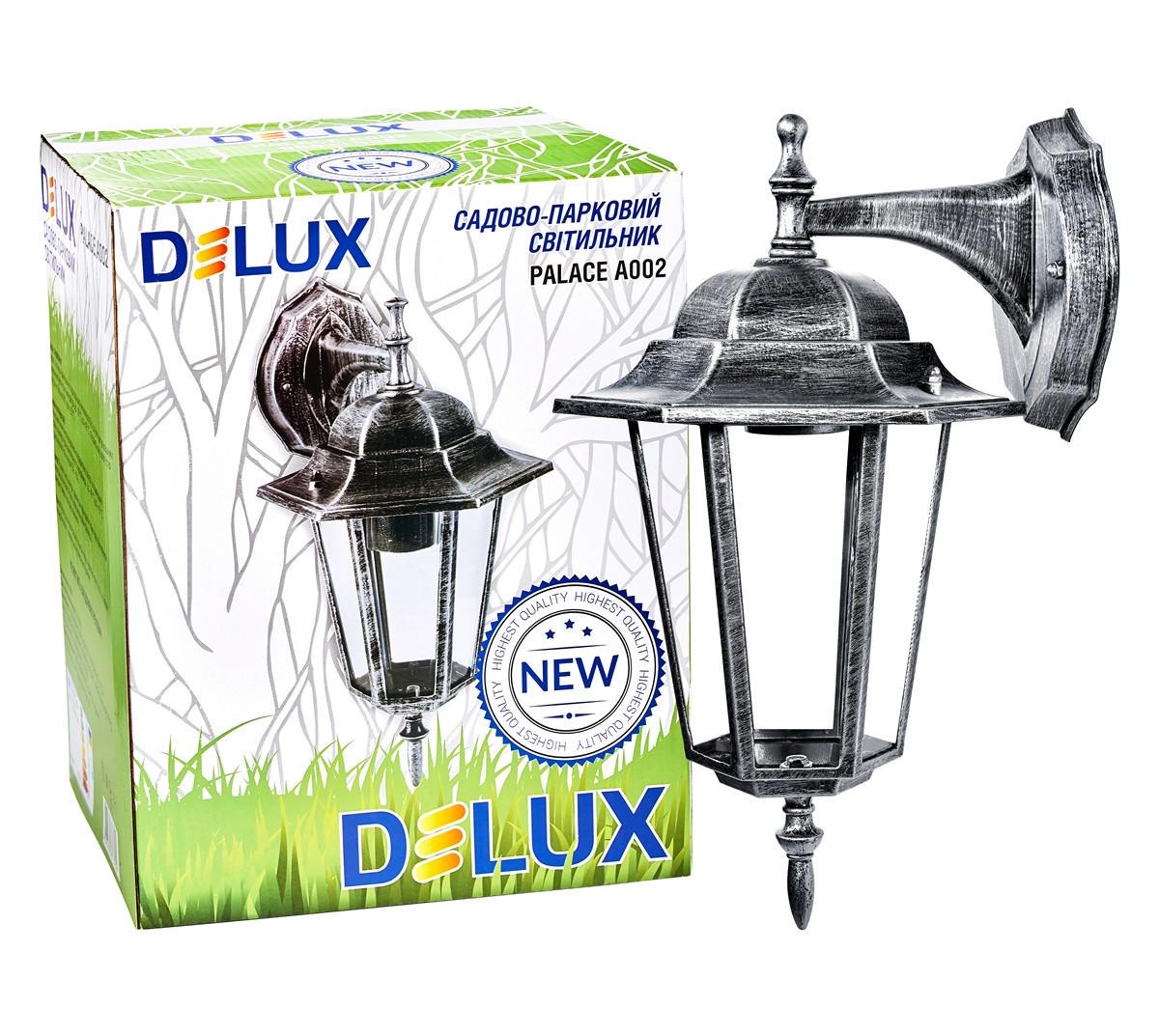 Светильник садово-парковый Delux Palace A002 60 Вт E27 Черный/серебряный (24573705) - фото 2