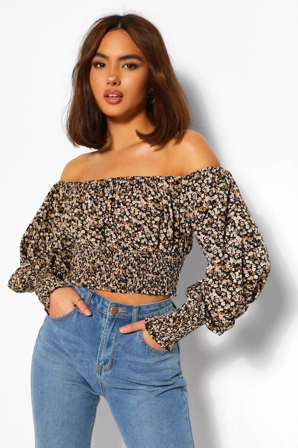 Топ женский Boohoo L Черный (10397/46)