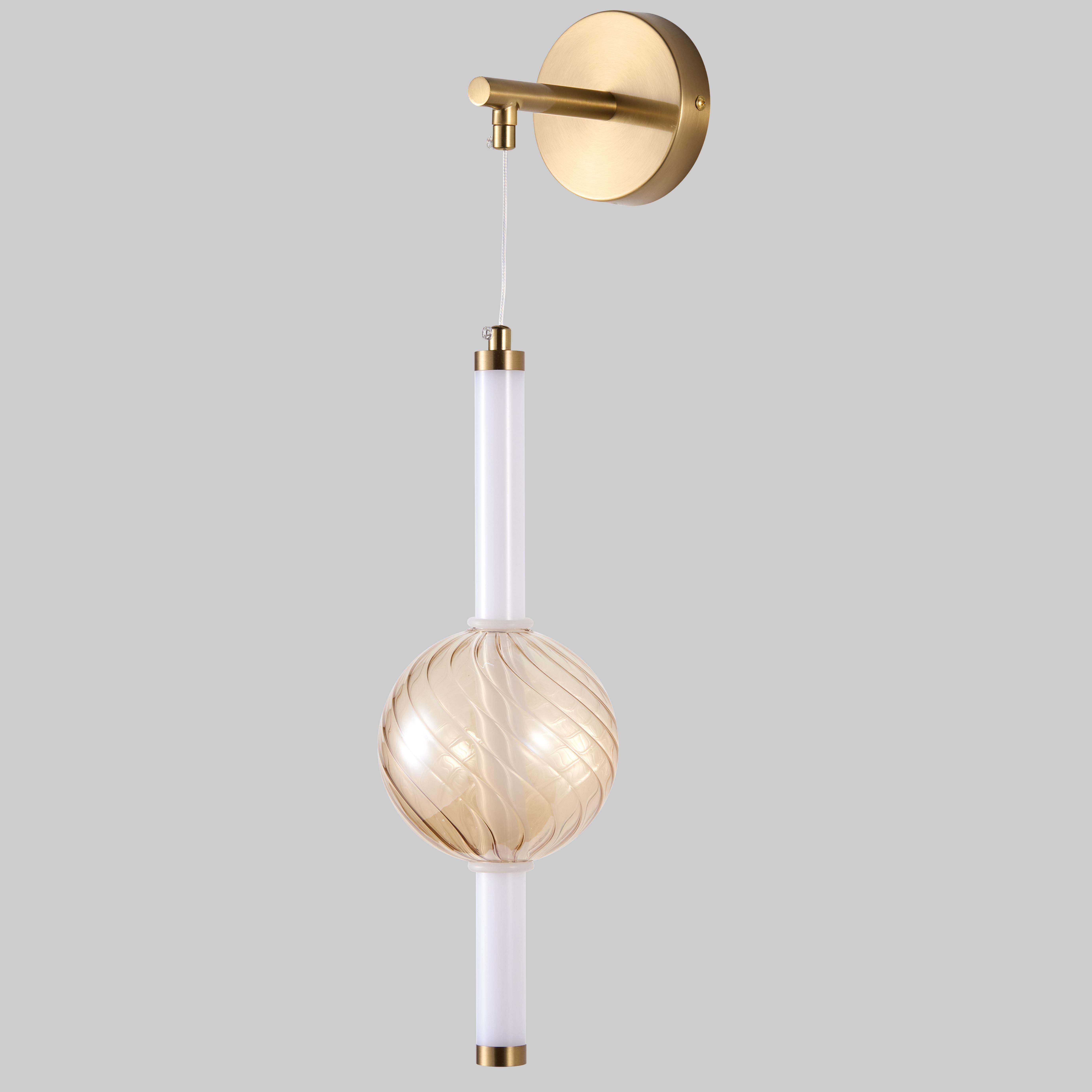 Светильник/бра настенный стеклянный 5W Бронзовый (88-W39342 AB/AM)