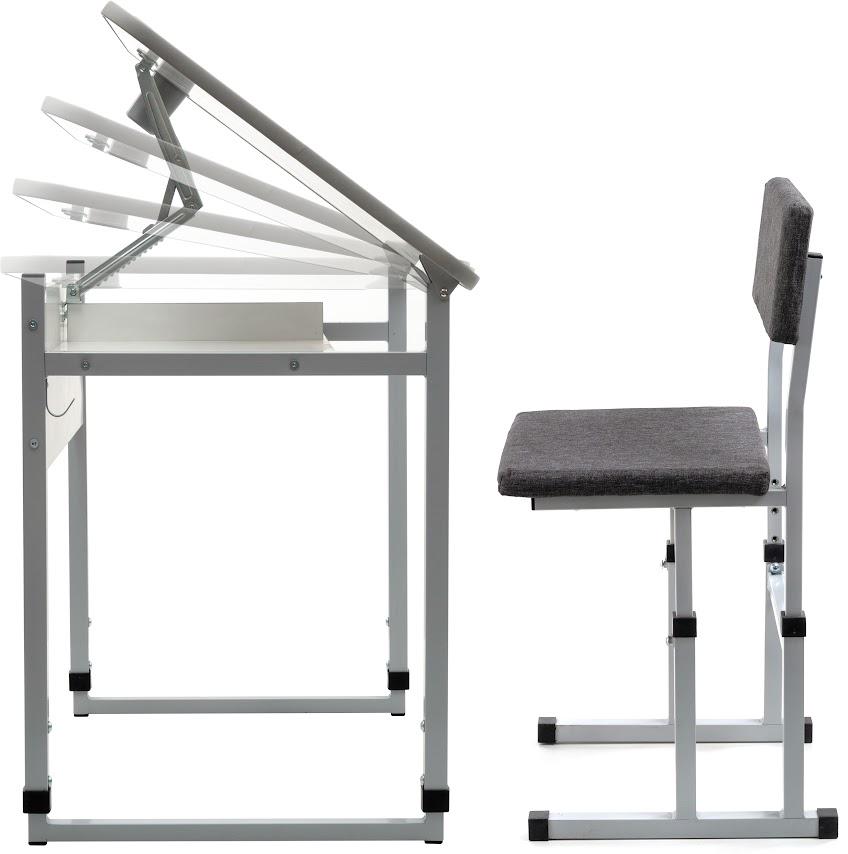 Комплект SECTOR парта та стілець трансформери Сірий (Оптимус ) - фото 4