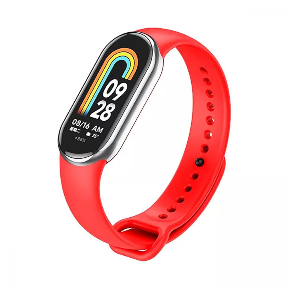 Ремешок PRC Silicone для фитнес-браслета Xiaomi Mi Band 8 Red Ремешок PRC Silicone для фитнес-браслета Xiaomi Mi Band 8 Red