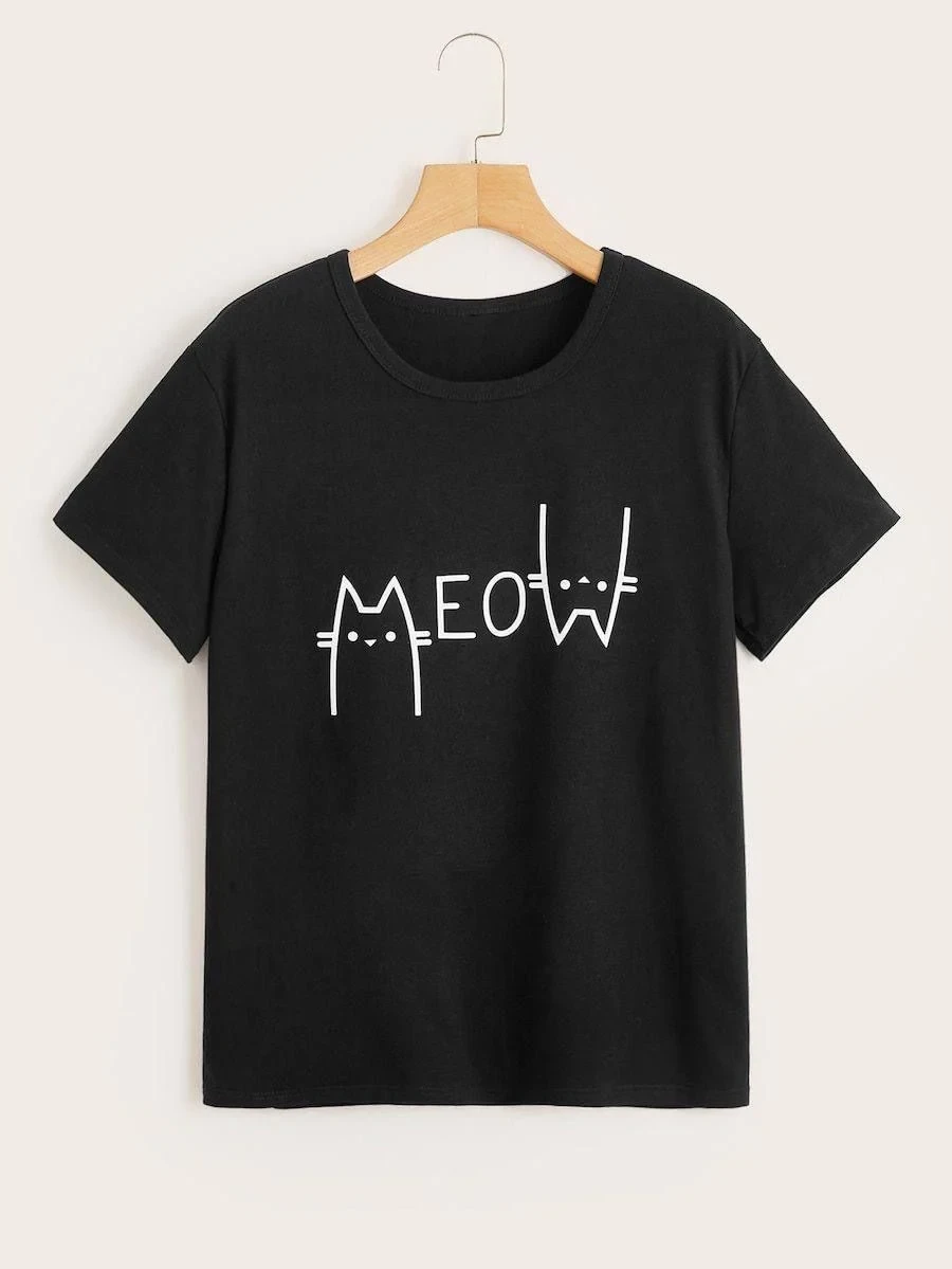 Футболка женская с принтом Pin-000-302 повседневная M Черный (2634325316) Футболка женская с принтом Pin-000-302 повседневная M Черный (2634325316)