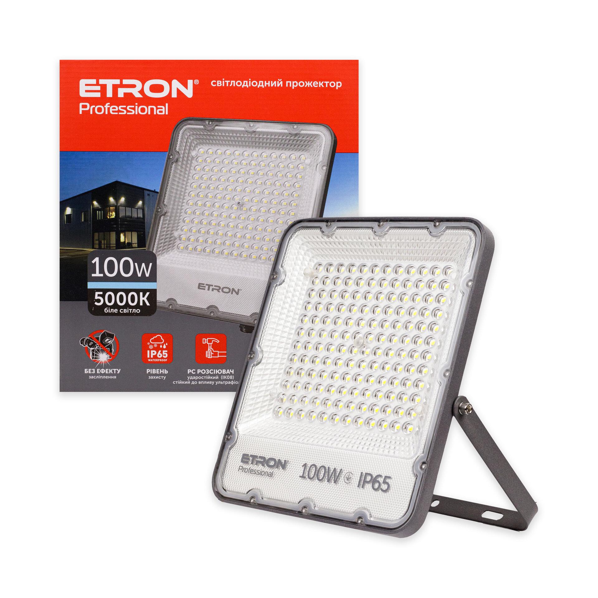 Светодиодный прожектор ETRON Professional 100W 5000К IP65 (20756-е)