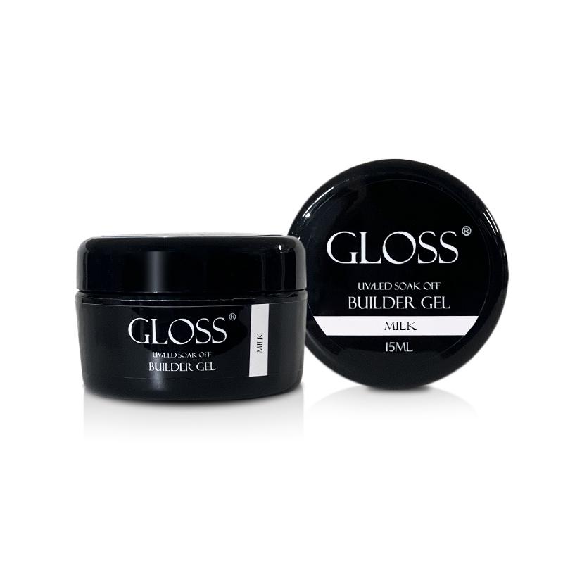 Однофазний гель GLOSS Builder Gel 15 мл Milk (080523) - фото 3 Однофазний гель GLOSS Builder Gel 15 мл Milk (080523) - фото 3